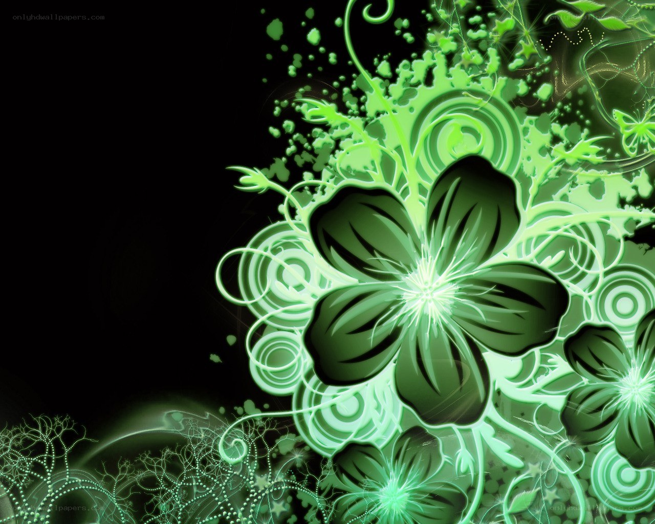 green floral abstract design