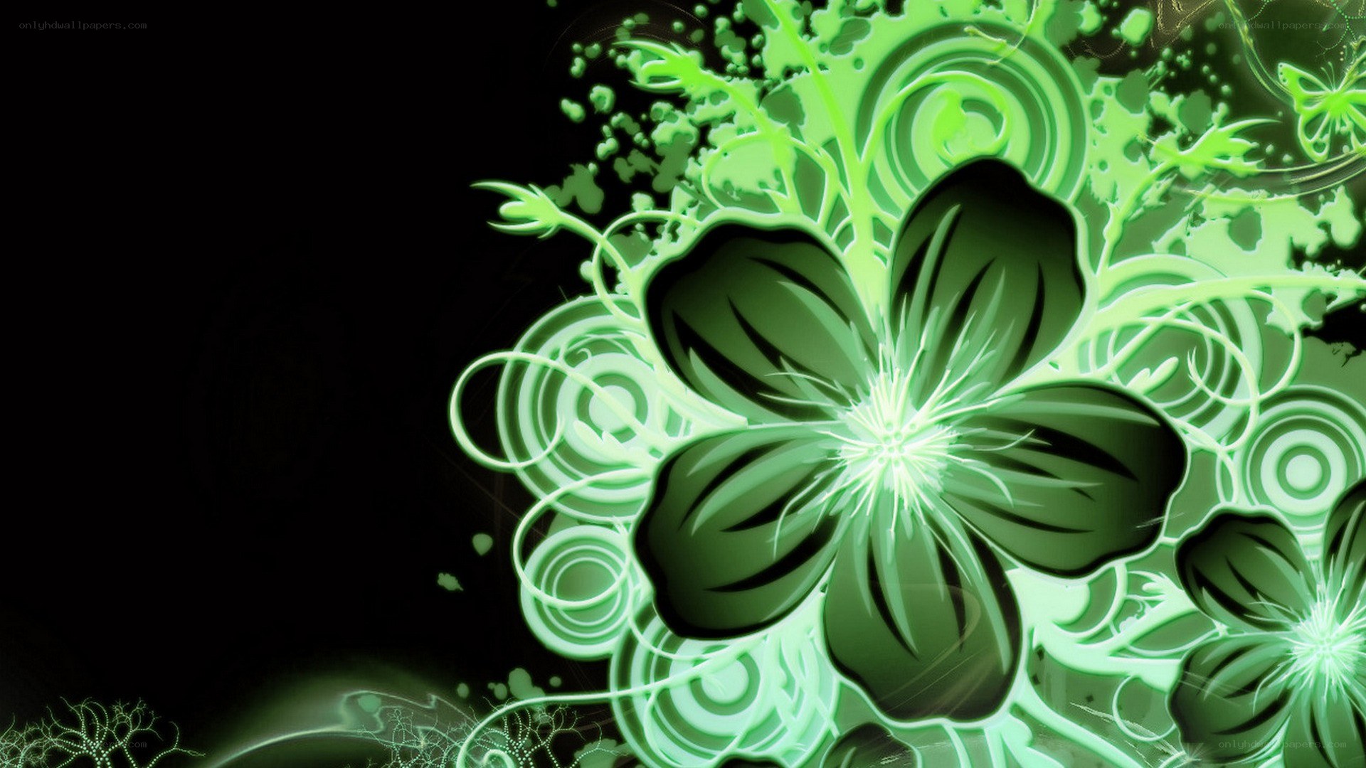green floral abstract design