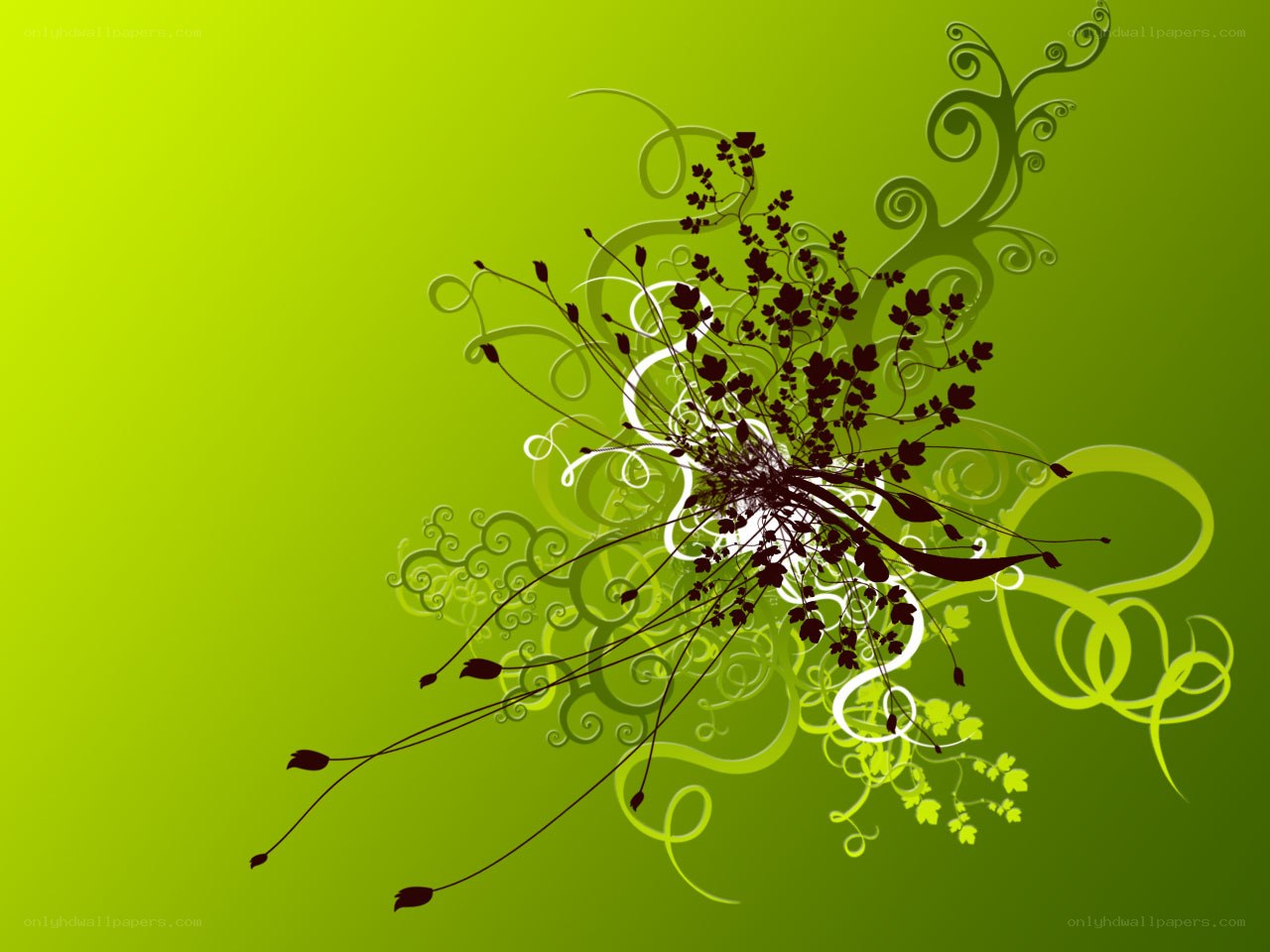 green floral abstract design