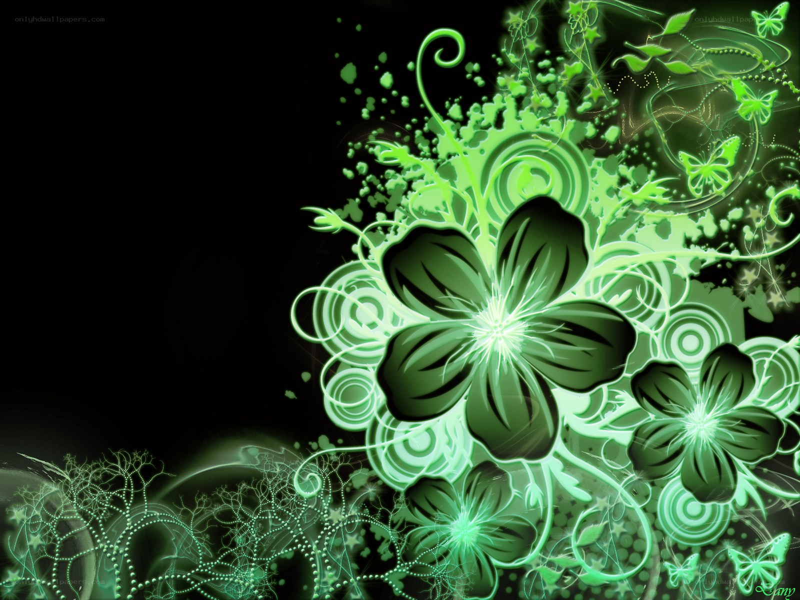green floral abstract design