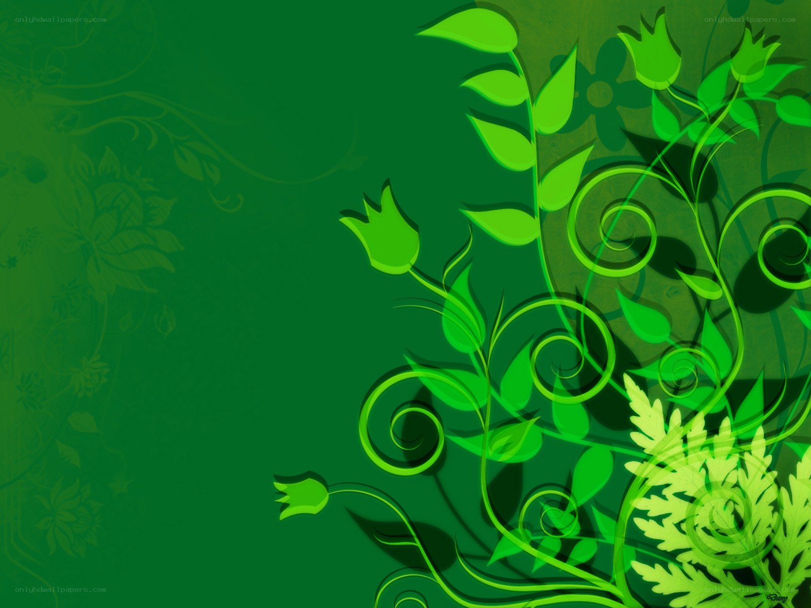 green floral abstract design