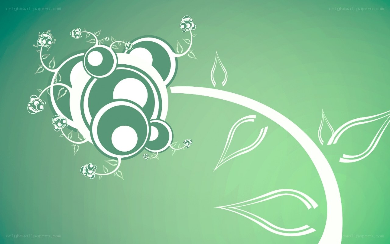 green floral abstract design