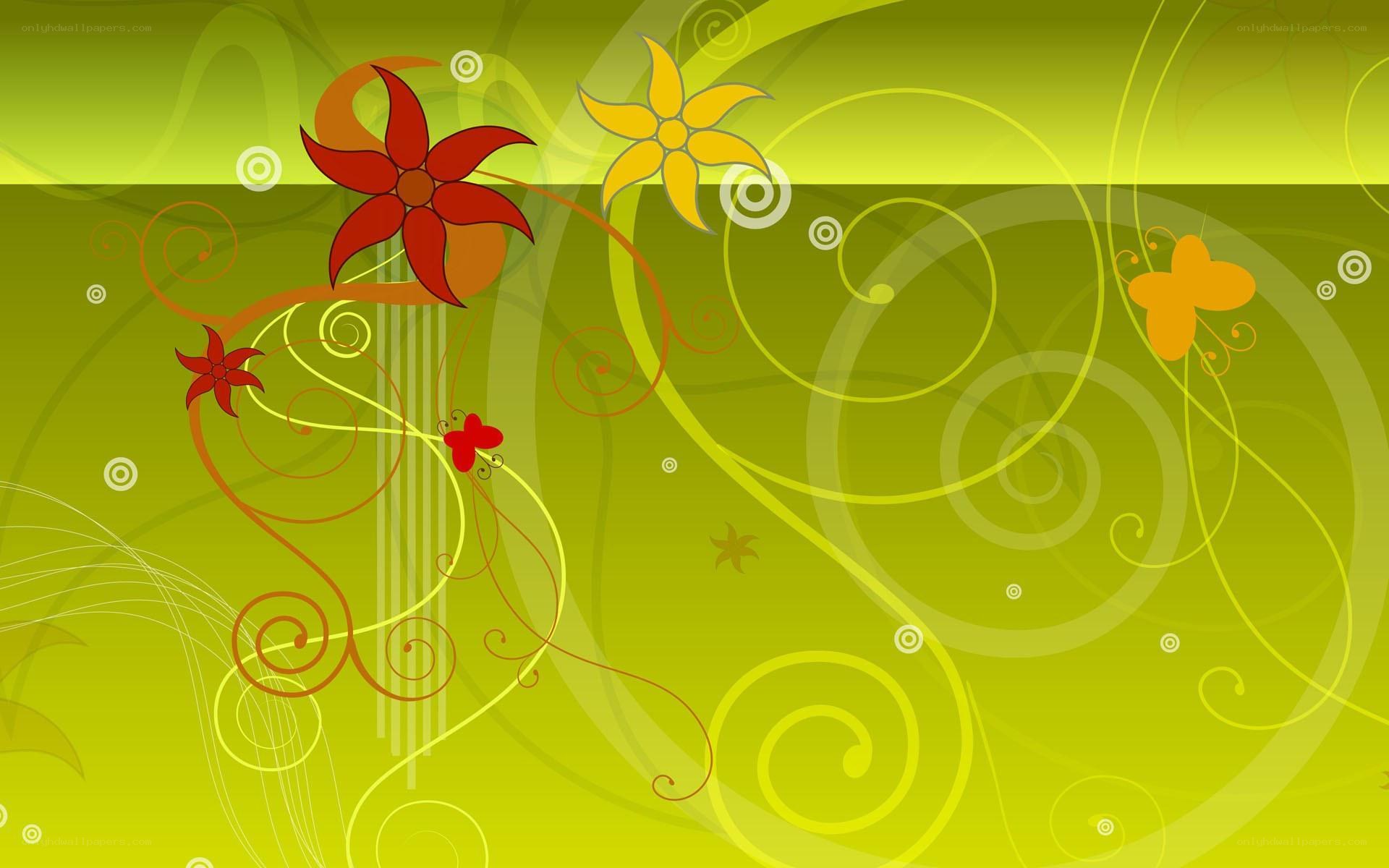 green floral abstract design