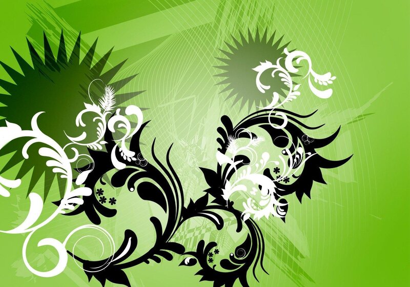 green floral abstract design
