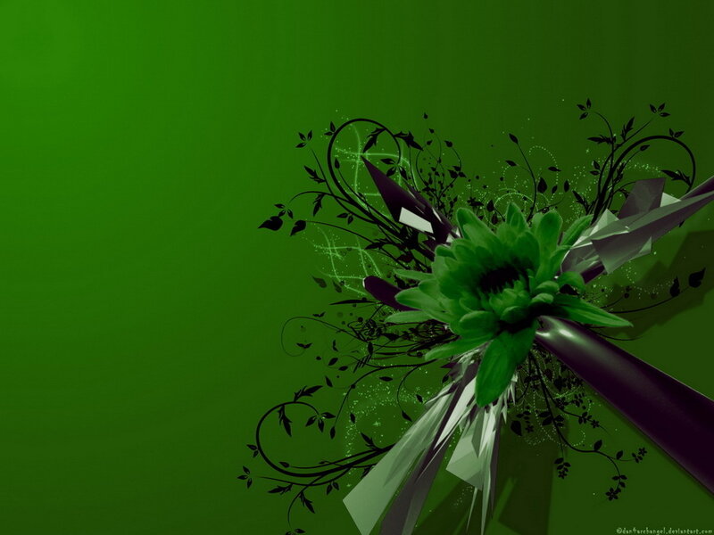 green floral abstract design