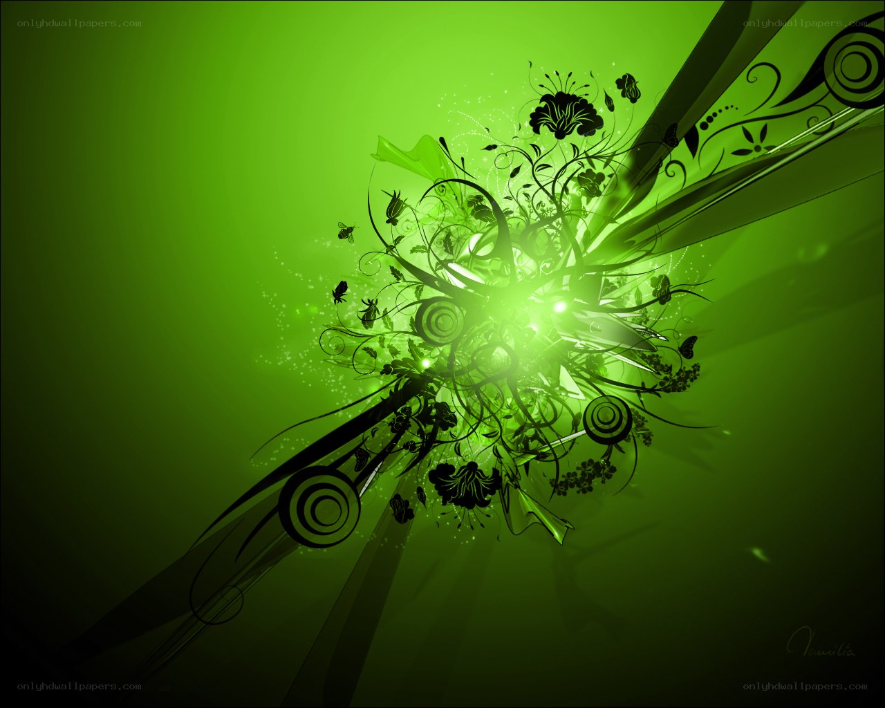 green floral abstract design