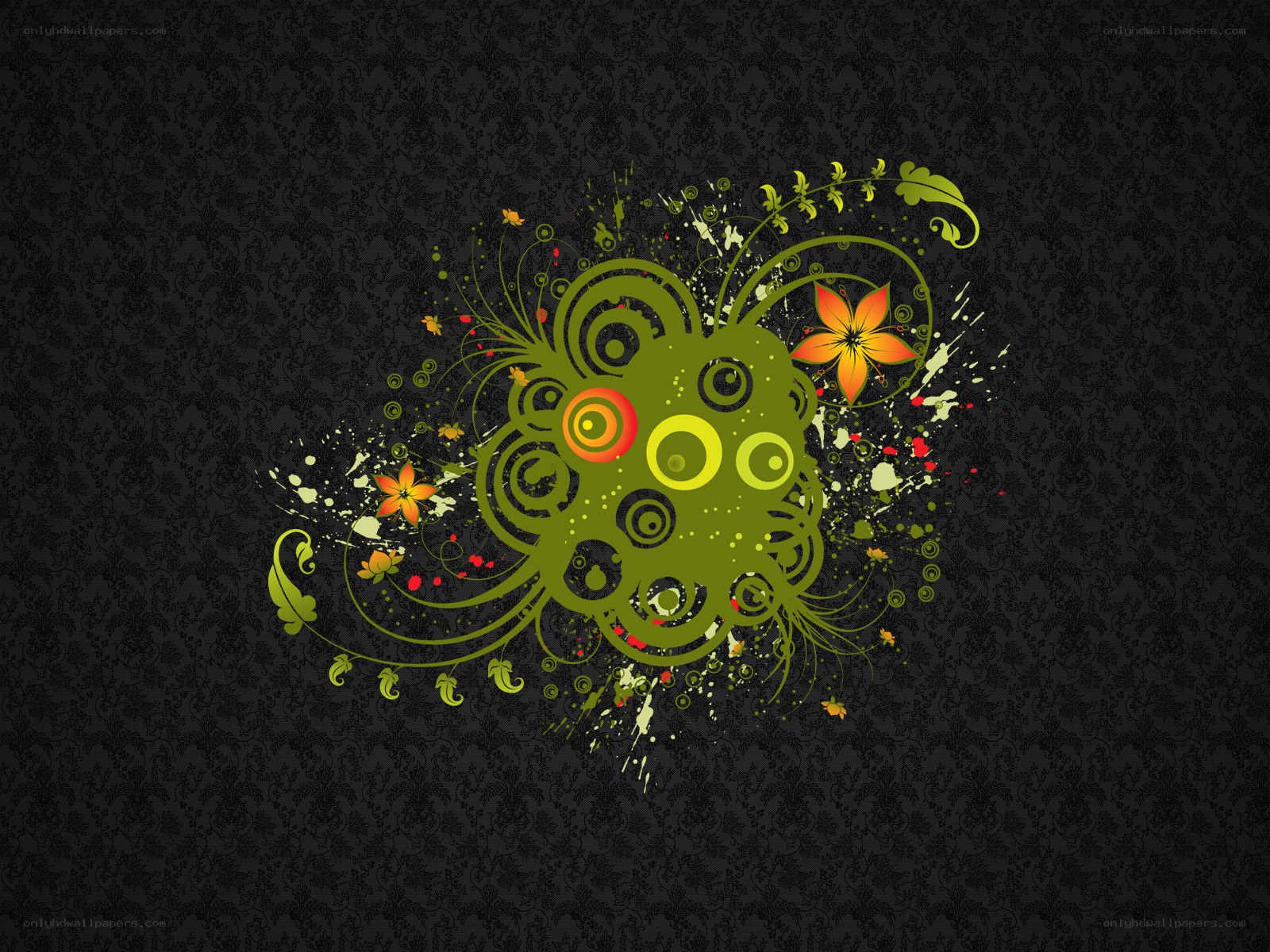 green floral abstract design