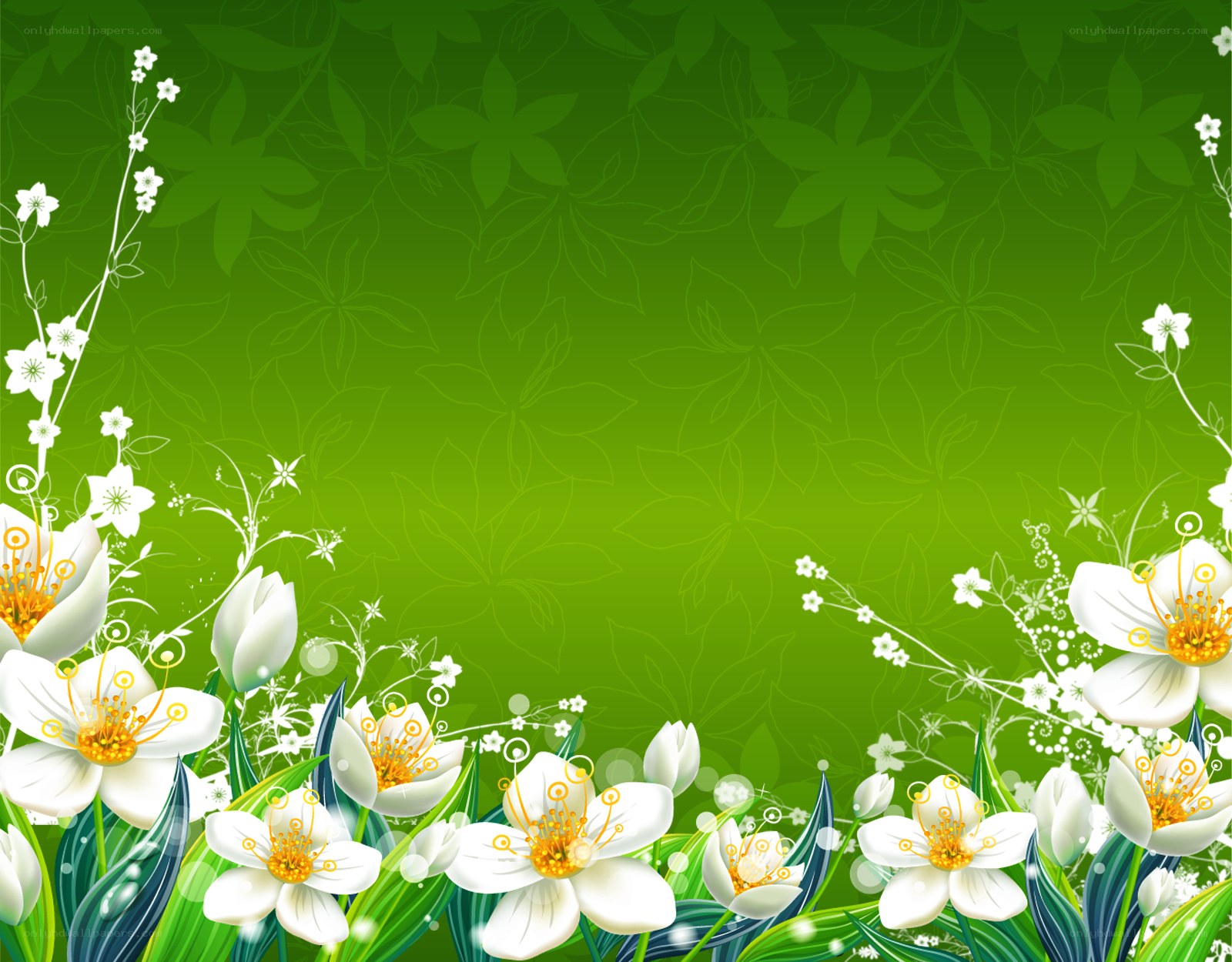 green floral background design