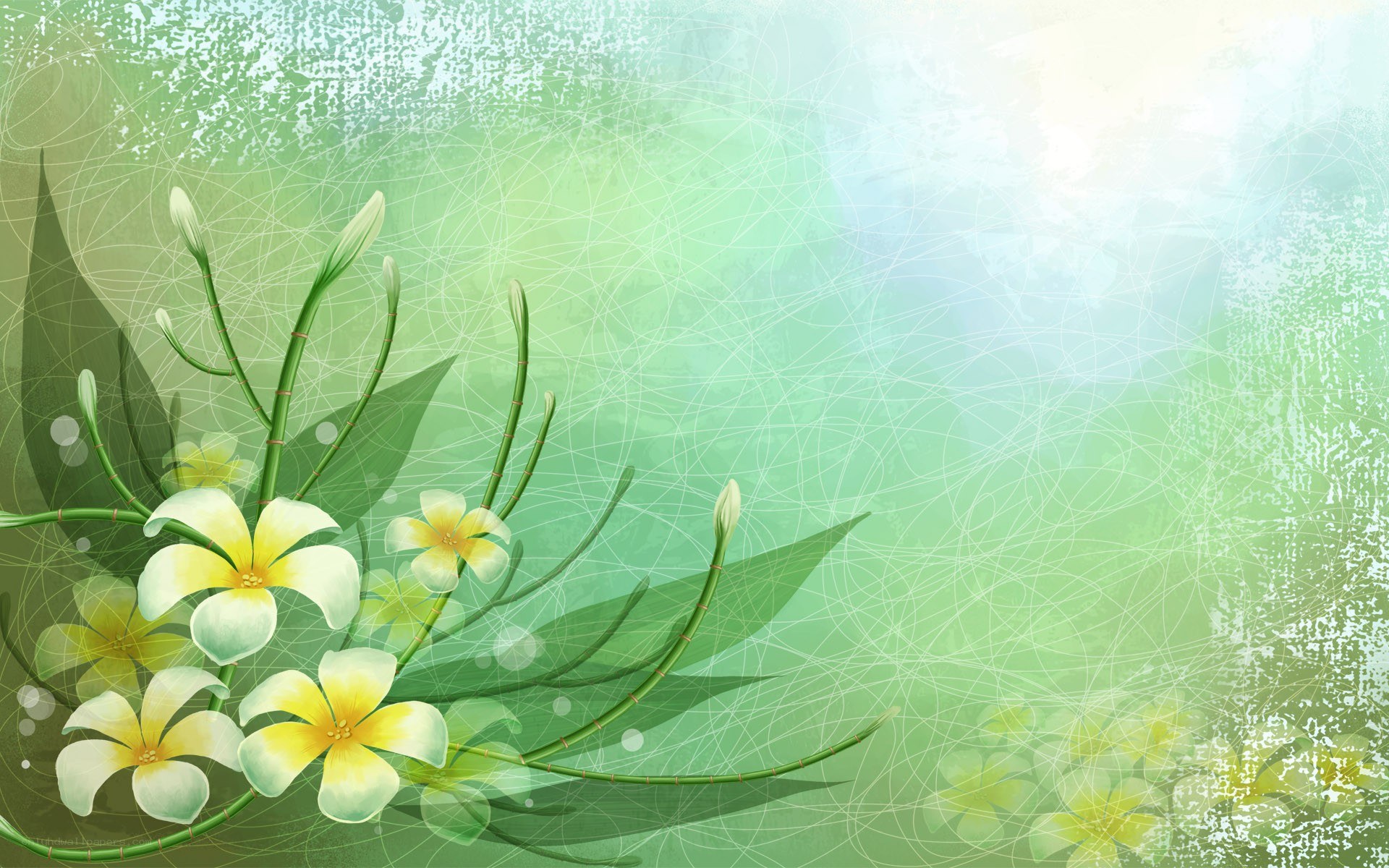 green floral background design
