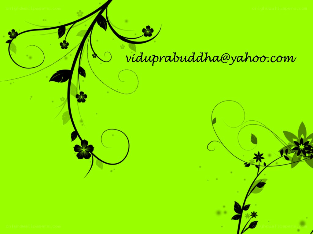 green floral background with email