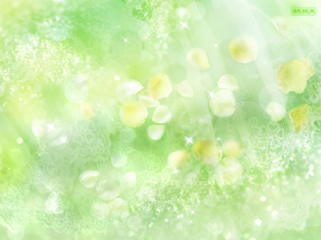 green floral bokeh background