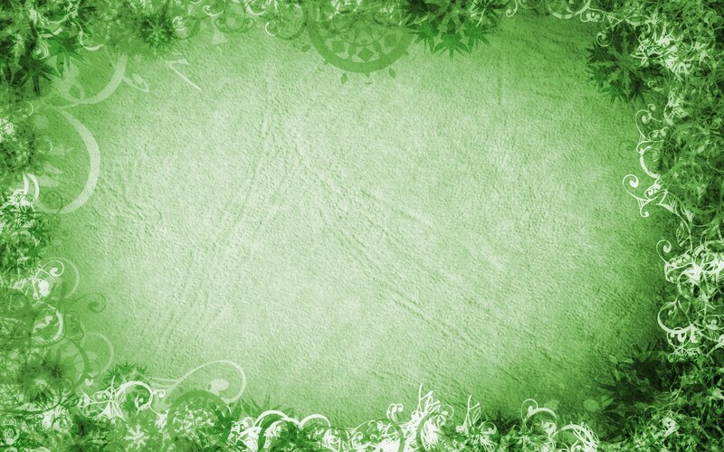 green floral border background