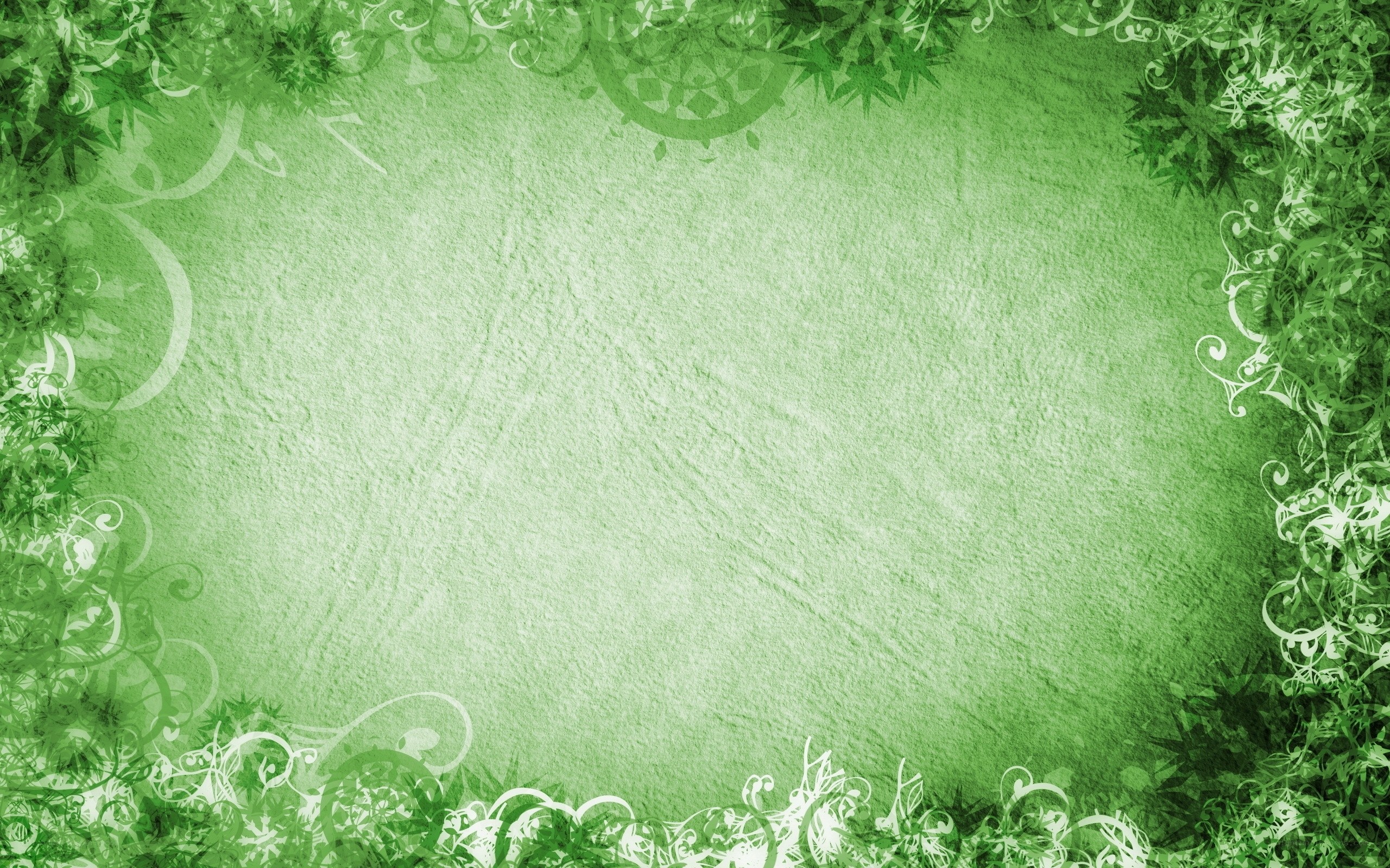 green floral border background