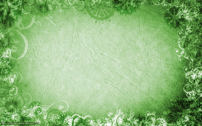 Green Floral Border Frame — Calm