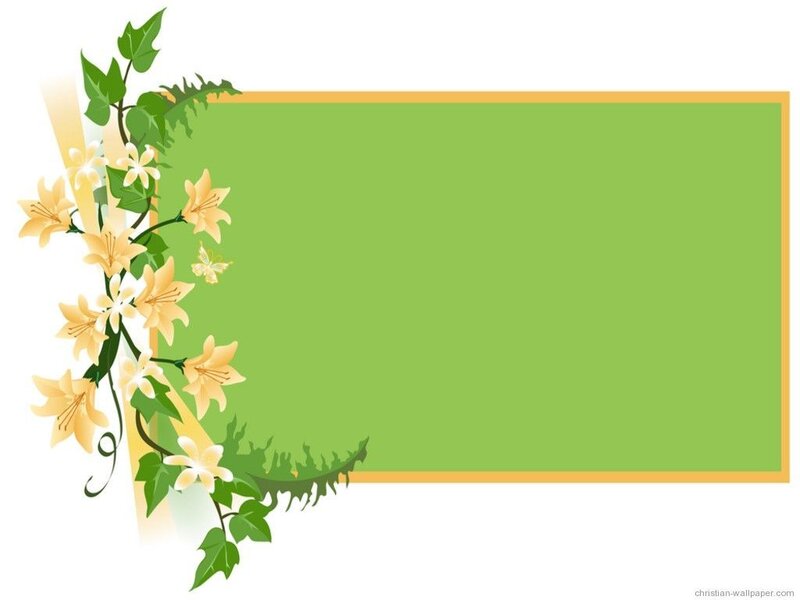 green floral border frame