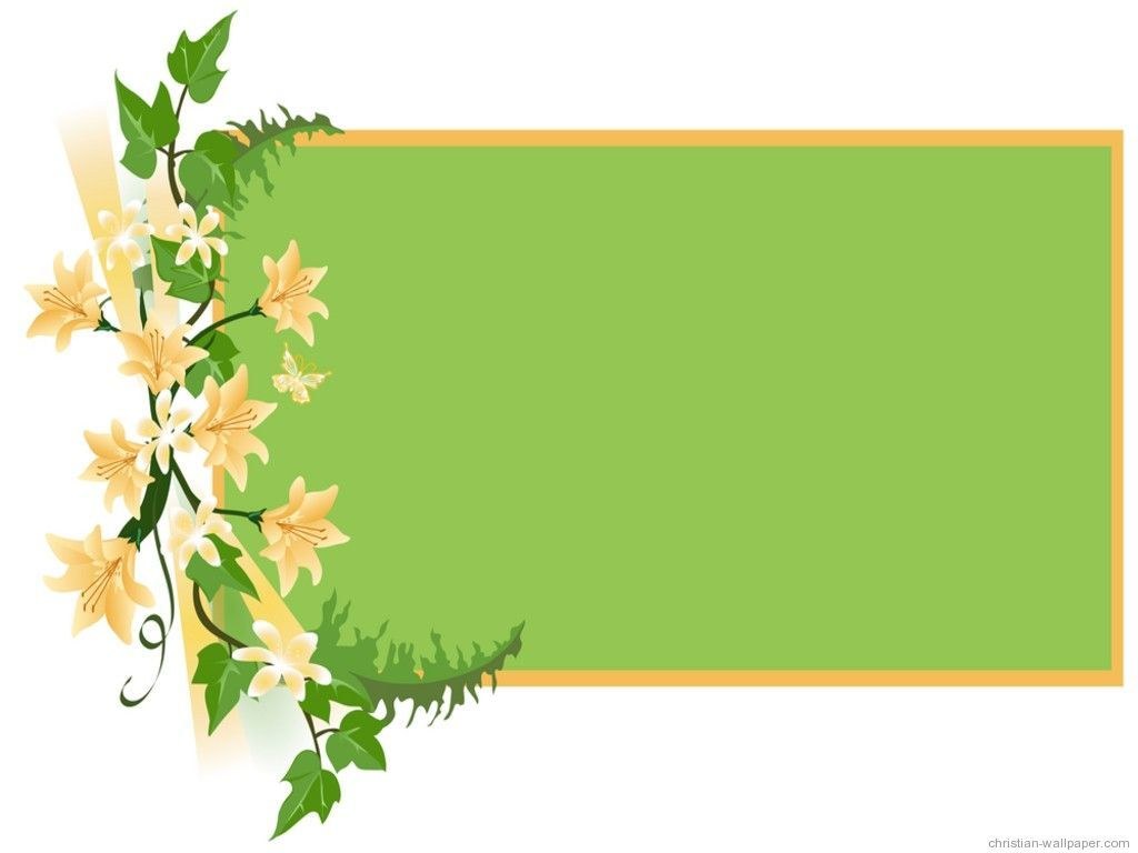 green floral border frame