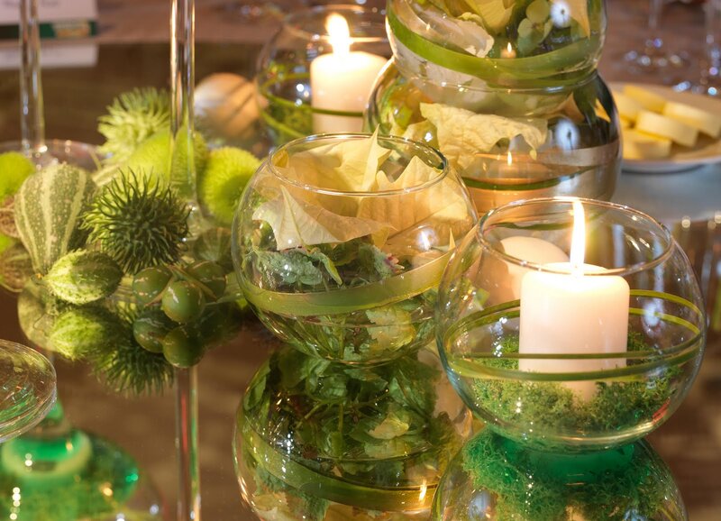 Green Floral Centerpieces