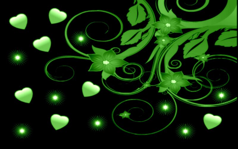 Green Floral Design — Decorative