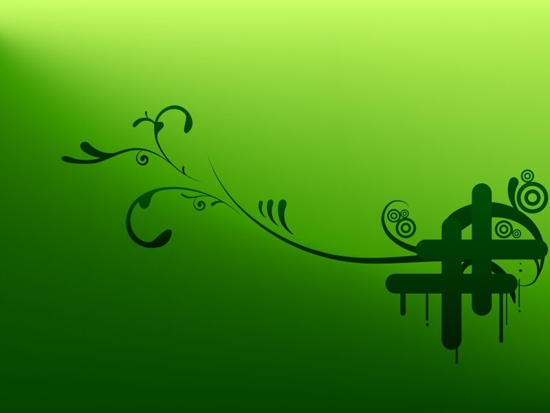green floral design with hashtag