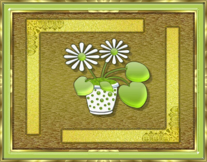 green floral digital art
