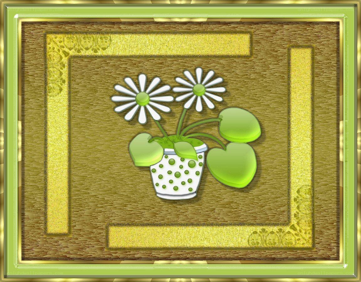 green floral digital art