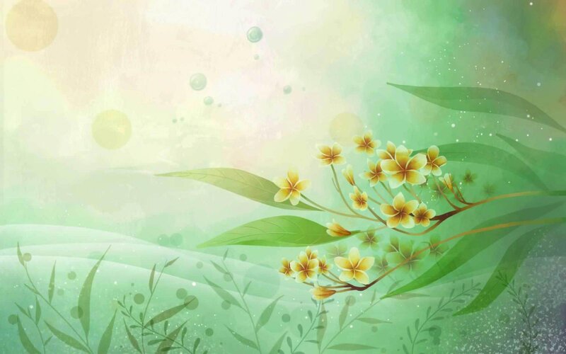 green floral nature background