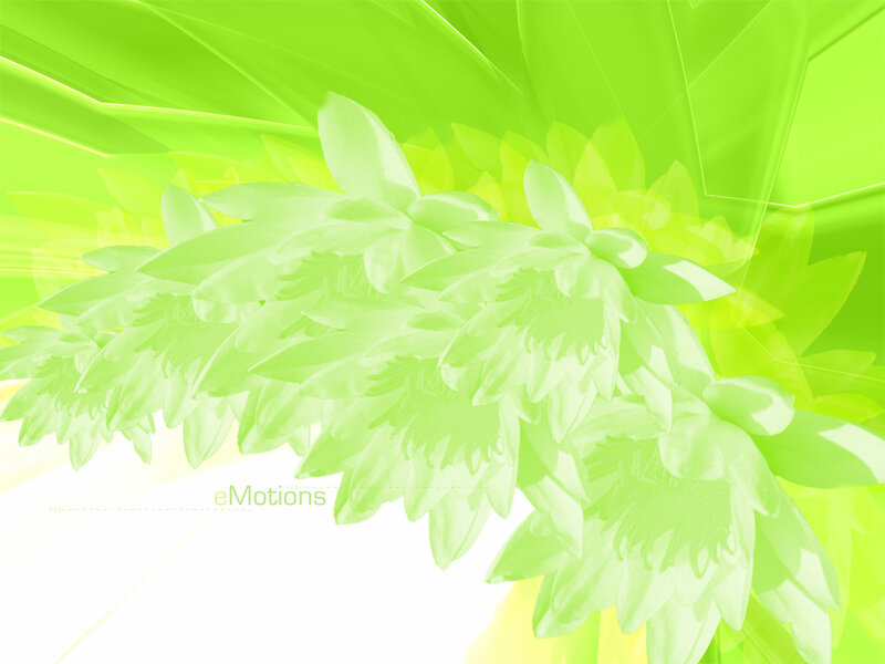 Green Floral Pattern — Calm, Digital Art, Flowers, Light