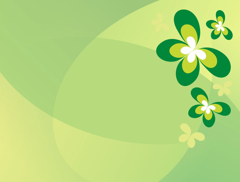 Green Floral Pattern — Calm, Vector Art