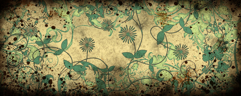 Green Floral Pattern — Ornate, Illustration