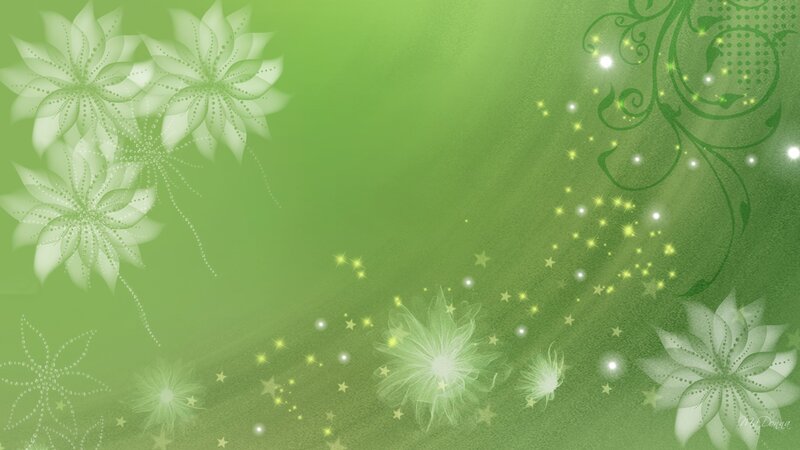 Green Floral Pattern — Serene