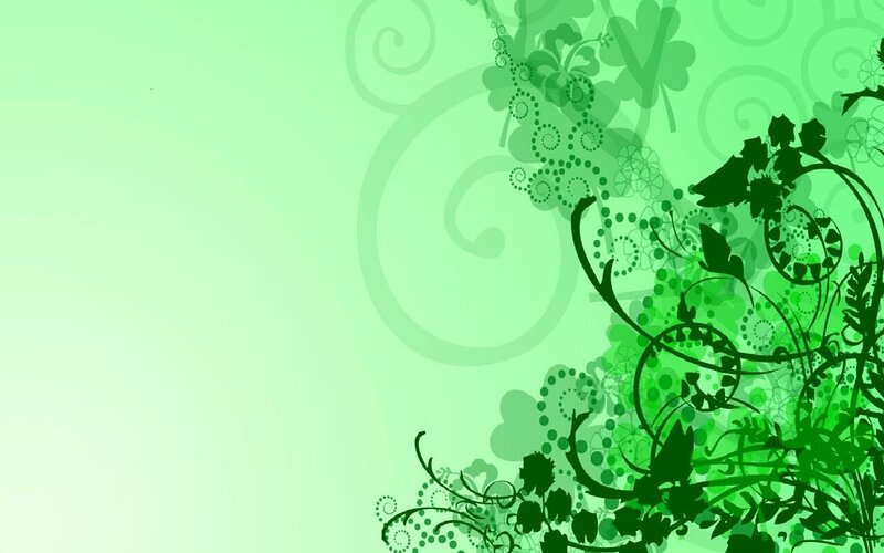 Green Floral Pattern — Vector Art