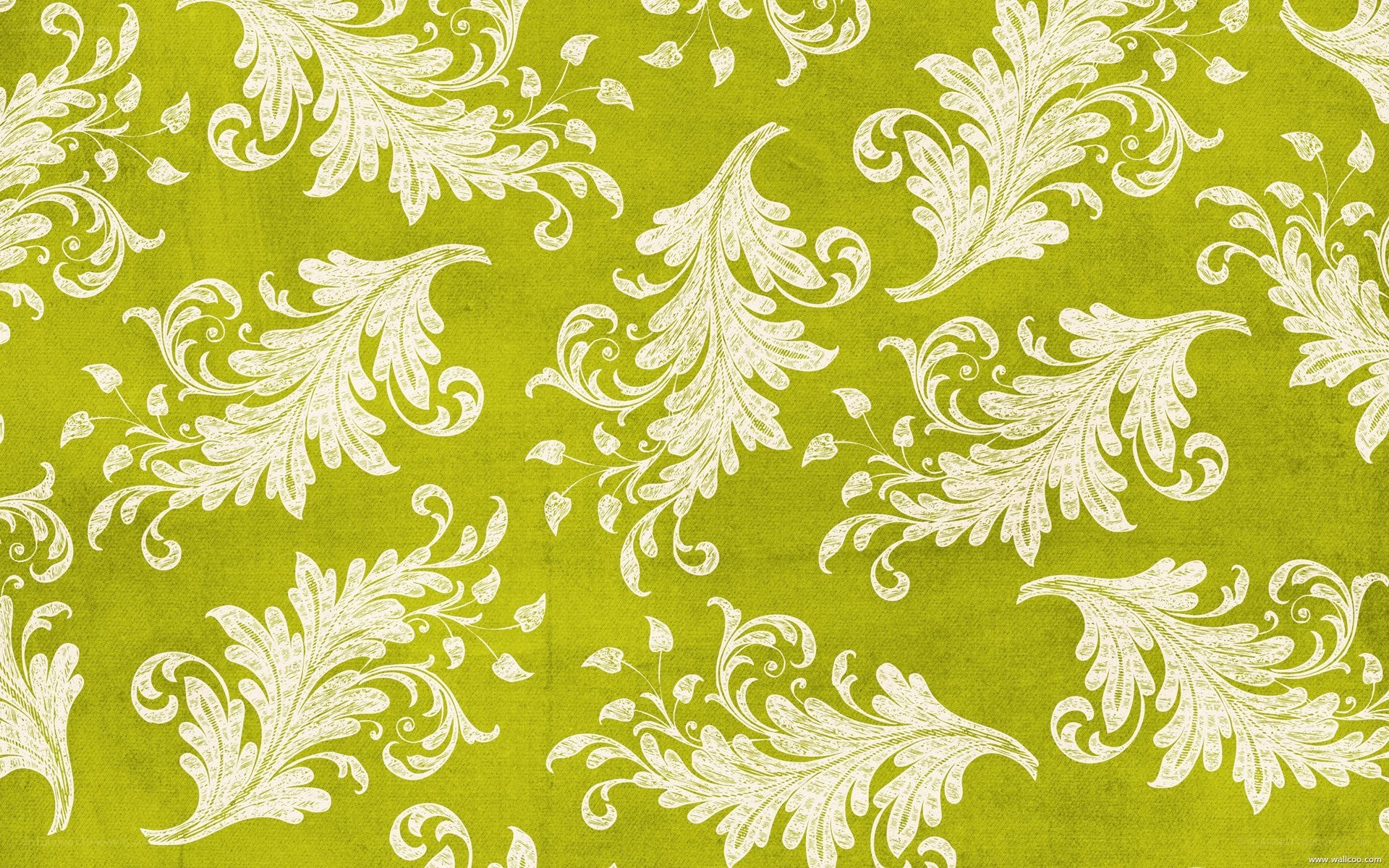 green floral pattern wallpaper