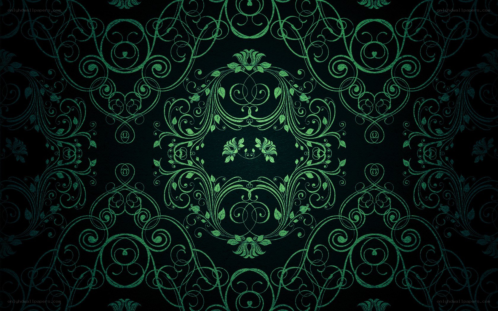 green floral pattern wallpaper