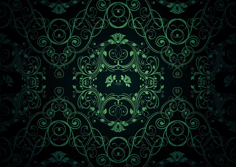 green floral pattern wallpaper