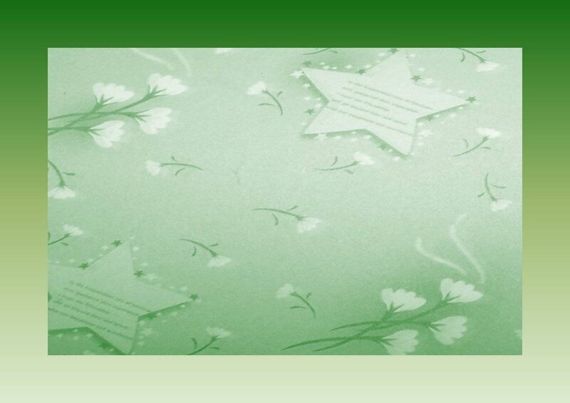 green floral star pattern