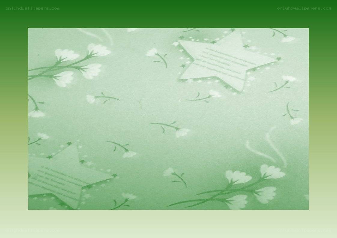 green floral star pattern