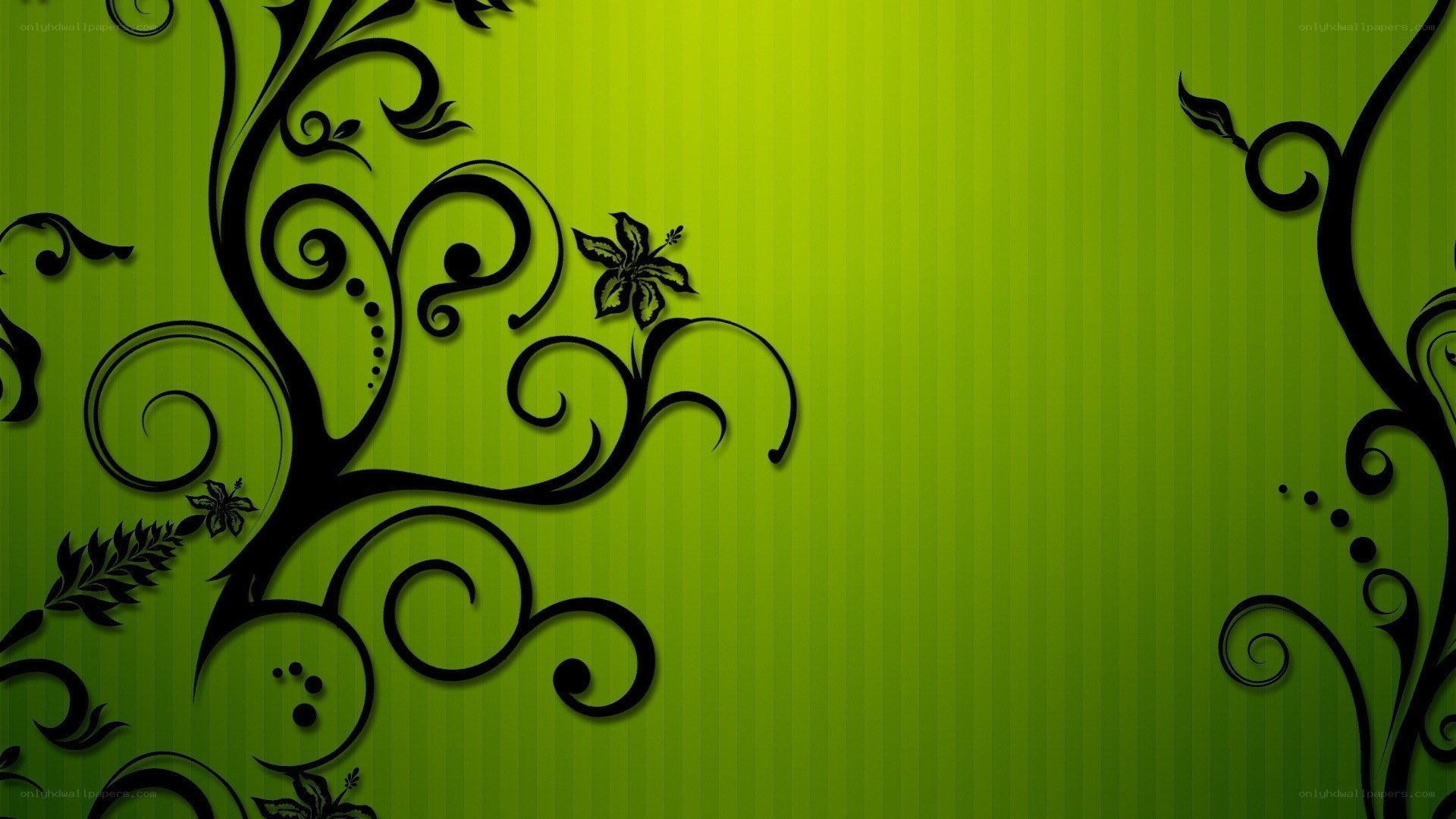 green floral swirl background