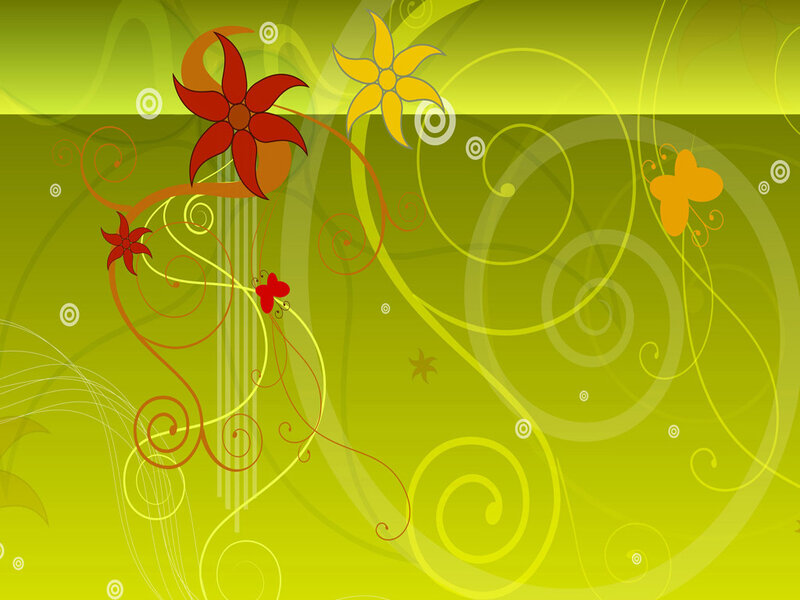 green floral swirl background