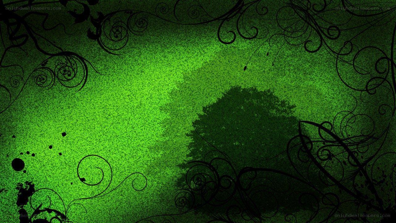 green floral swirl background