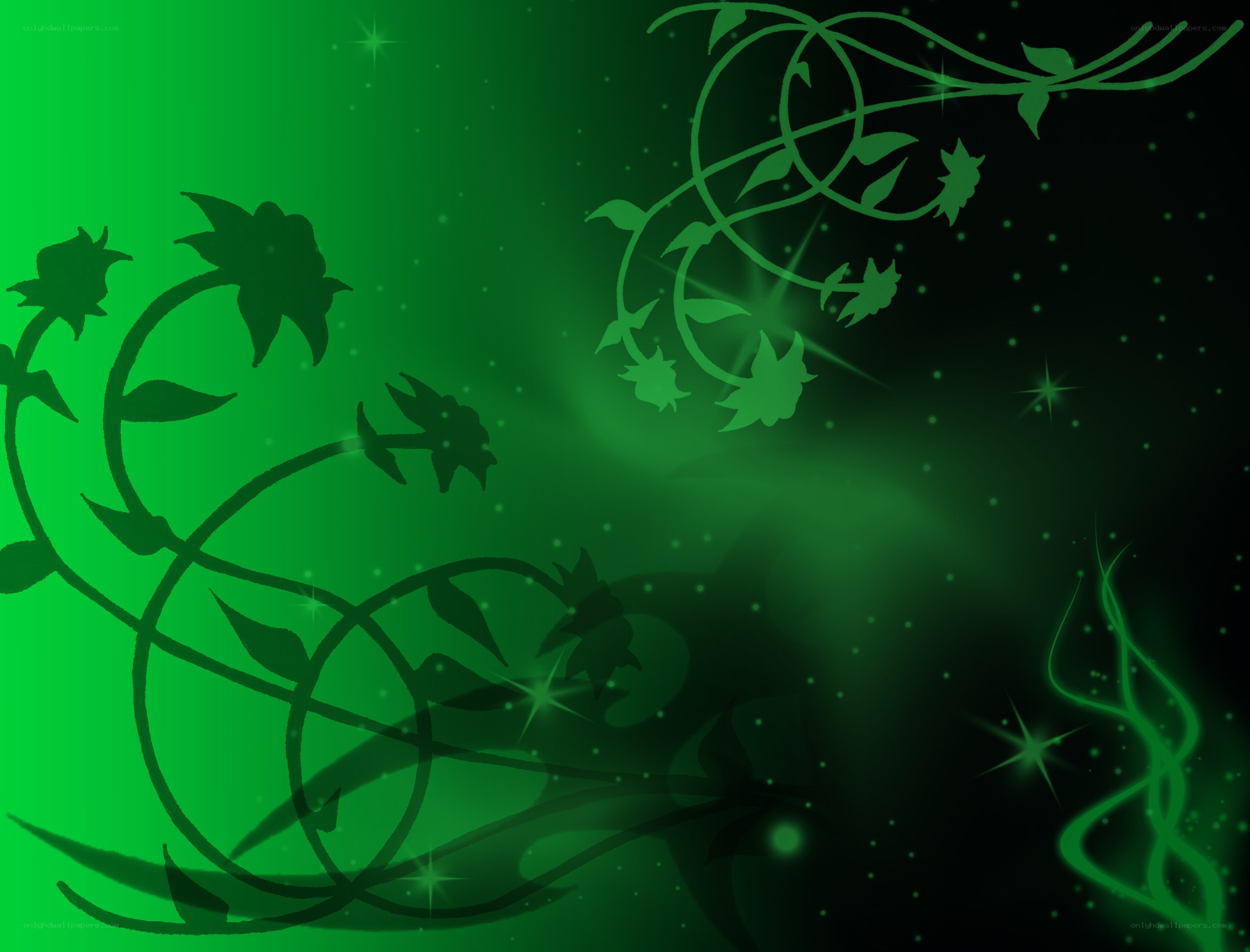 green floral vine background