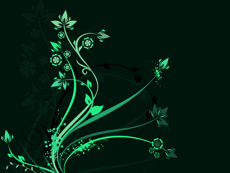 Green Floral Vine Design — Calm