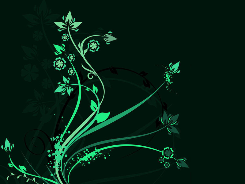 green floral vine design