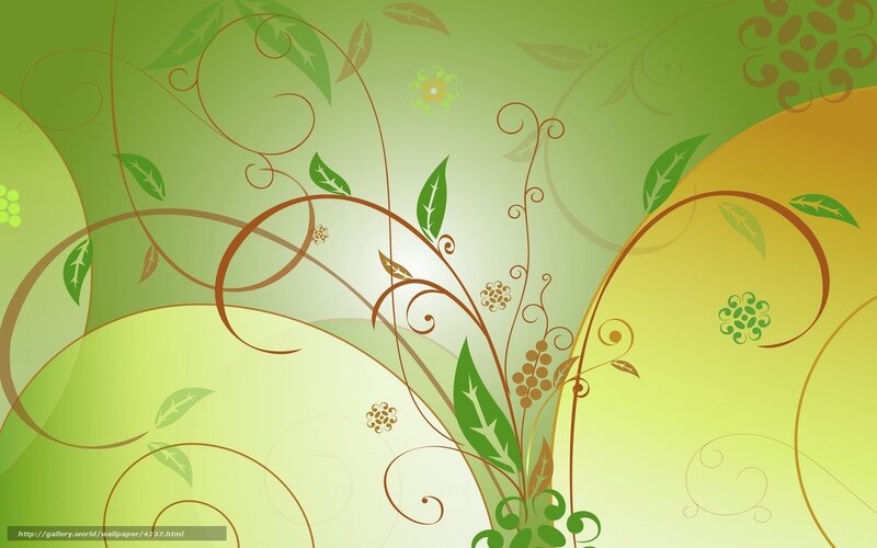 green floral vine pattern