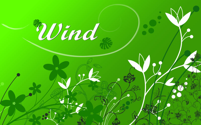 green floral wind design