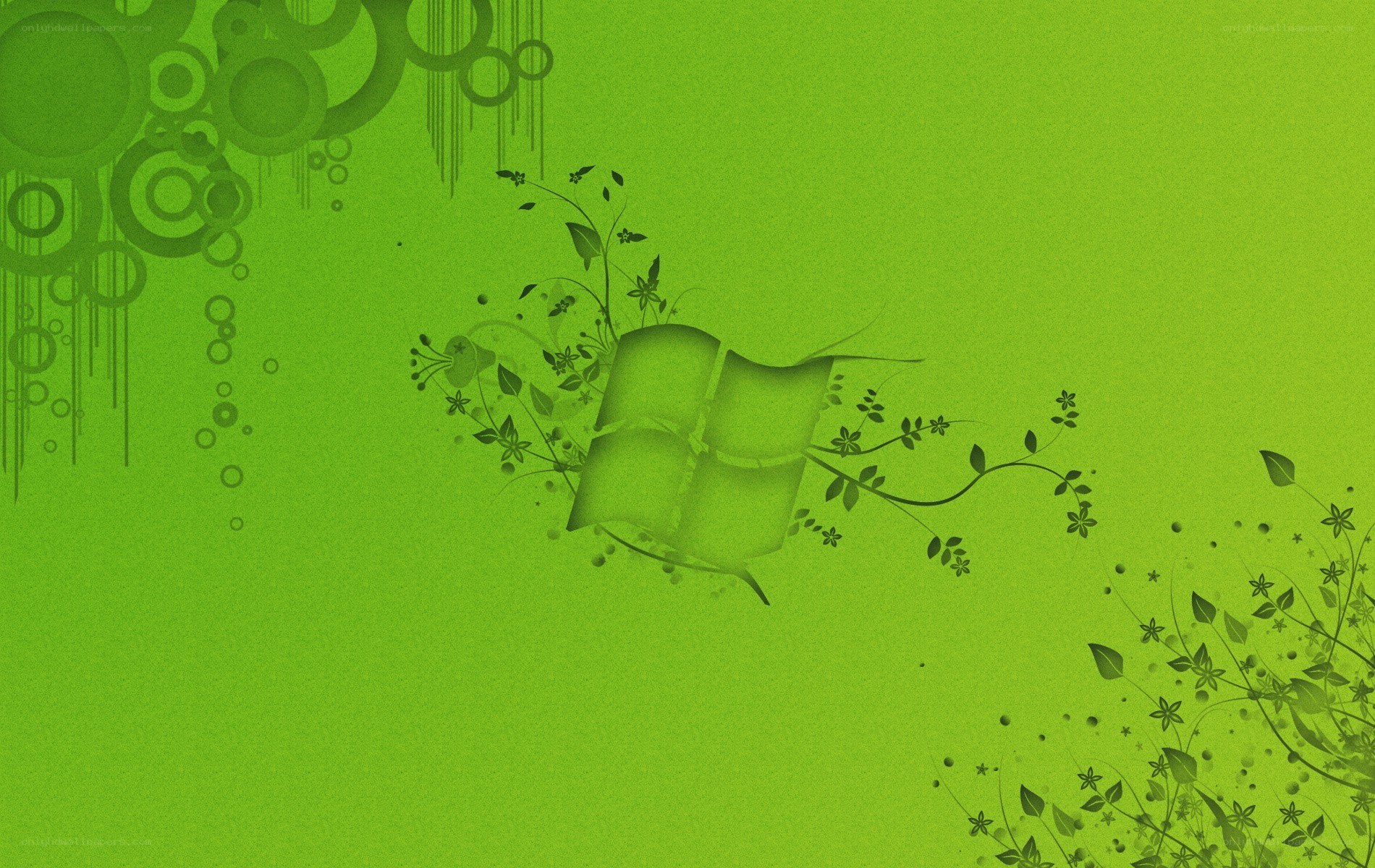 green floral windows logo