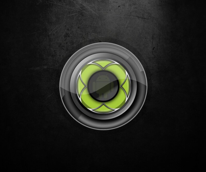 Green Flower-shaped Button