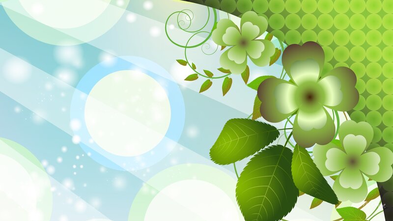 Green Flowers and Leaves