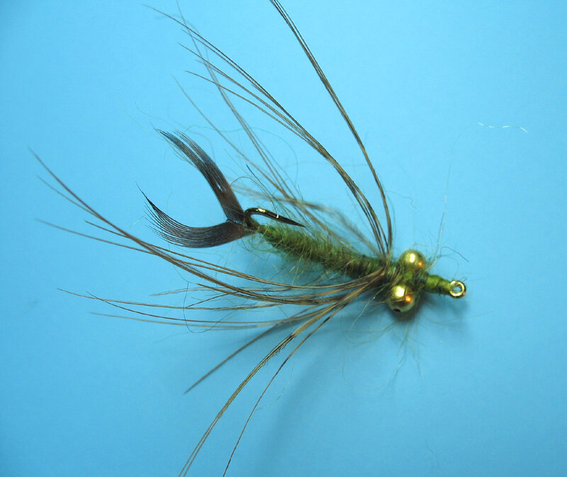 green fly fishing lure
