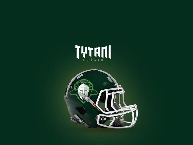 Green Football Helmet — Dark Green