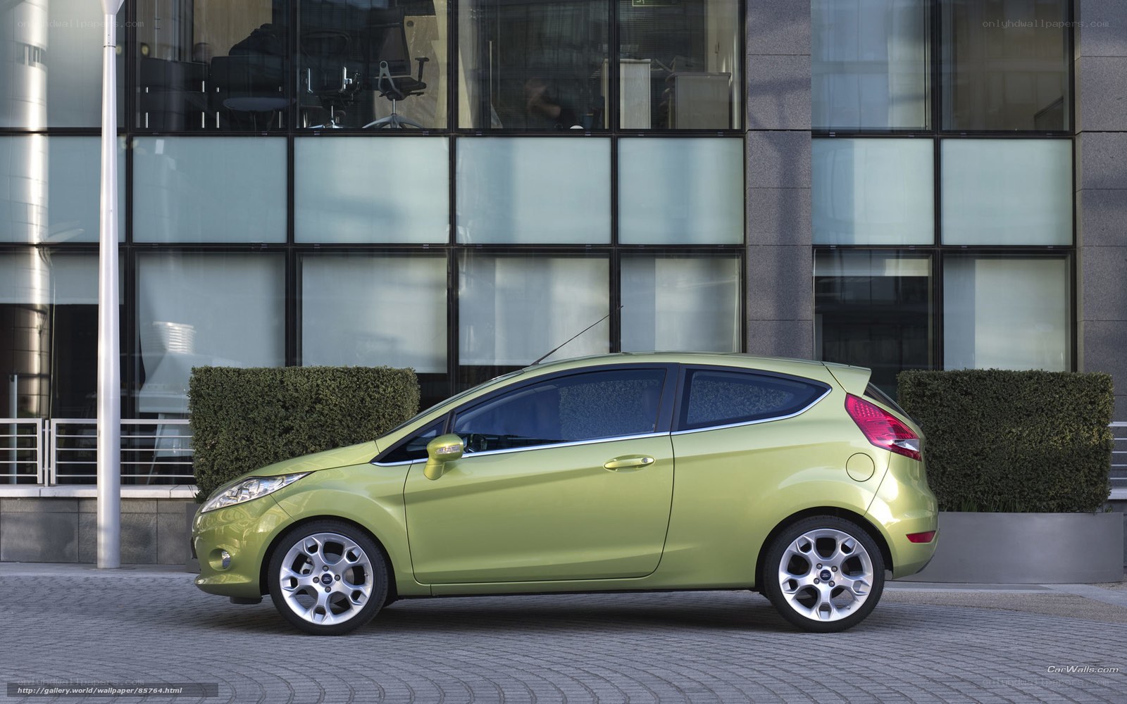 green ford fiesta car